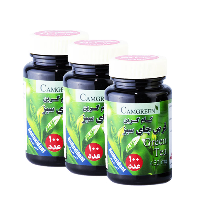 پکیج 3 عددی قرص چای سبز کام گرین گیاه اسانس